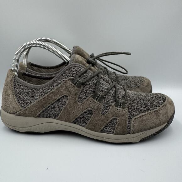 Dansko Shoes Womens 9 Holland‎ Sneaker Gray Leather Drawstring Low - Picture 1 of 8